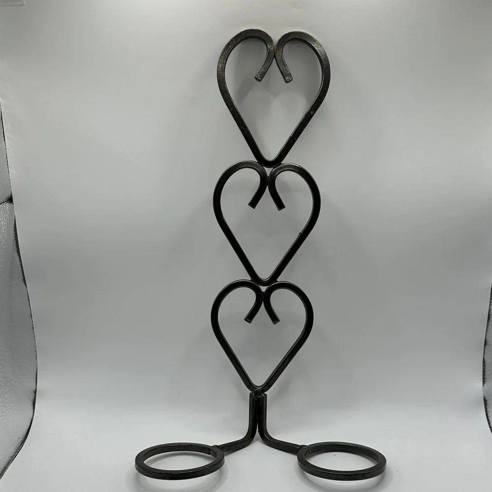 Black Heart Shaped Metal Candle Holder